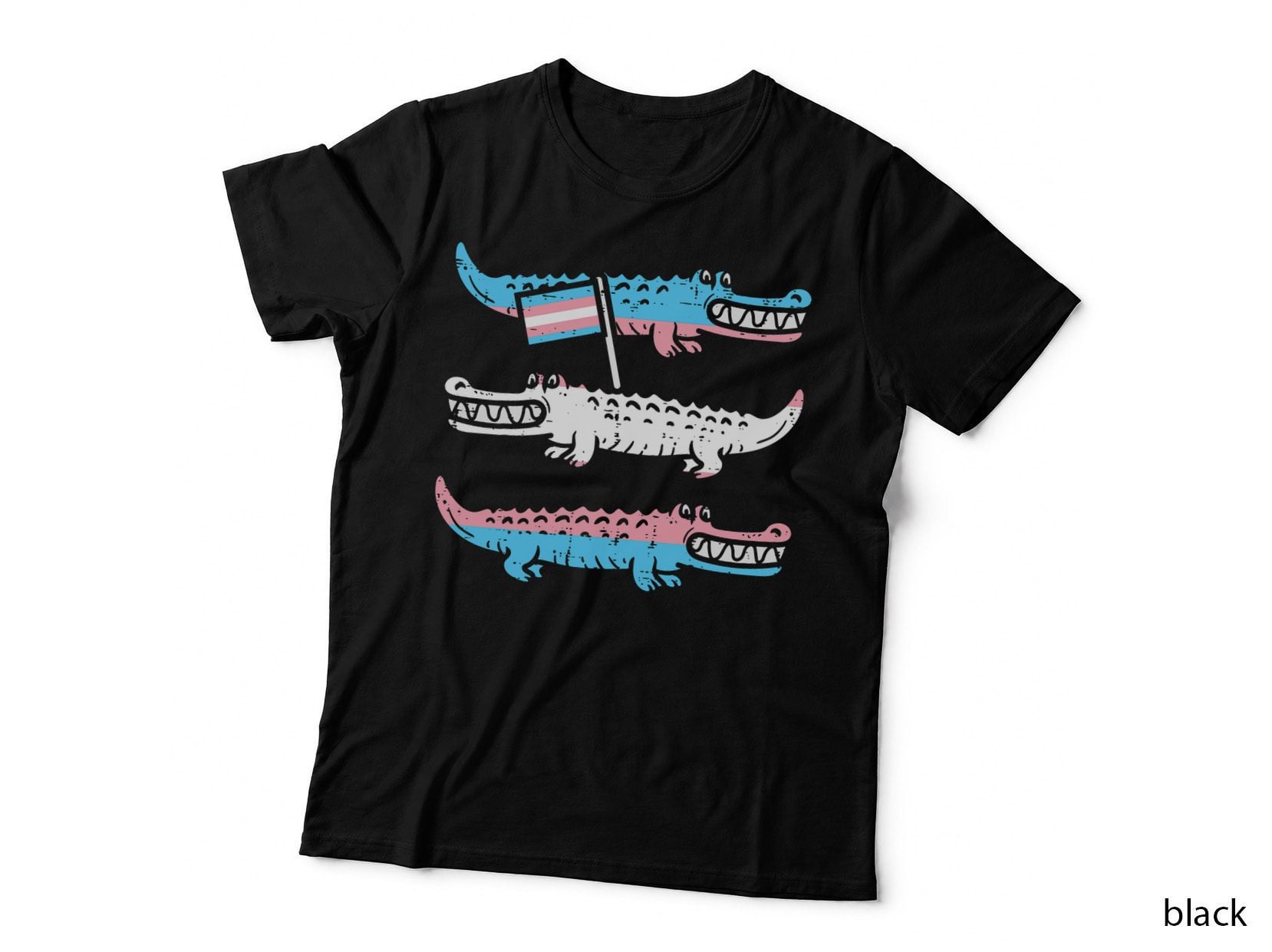 3 Crocodiles Transgender Flag Trans Pride Transsexual LGBT T-Shirt