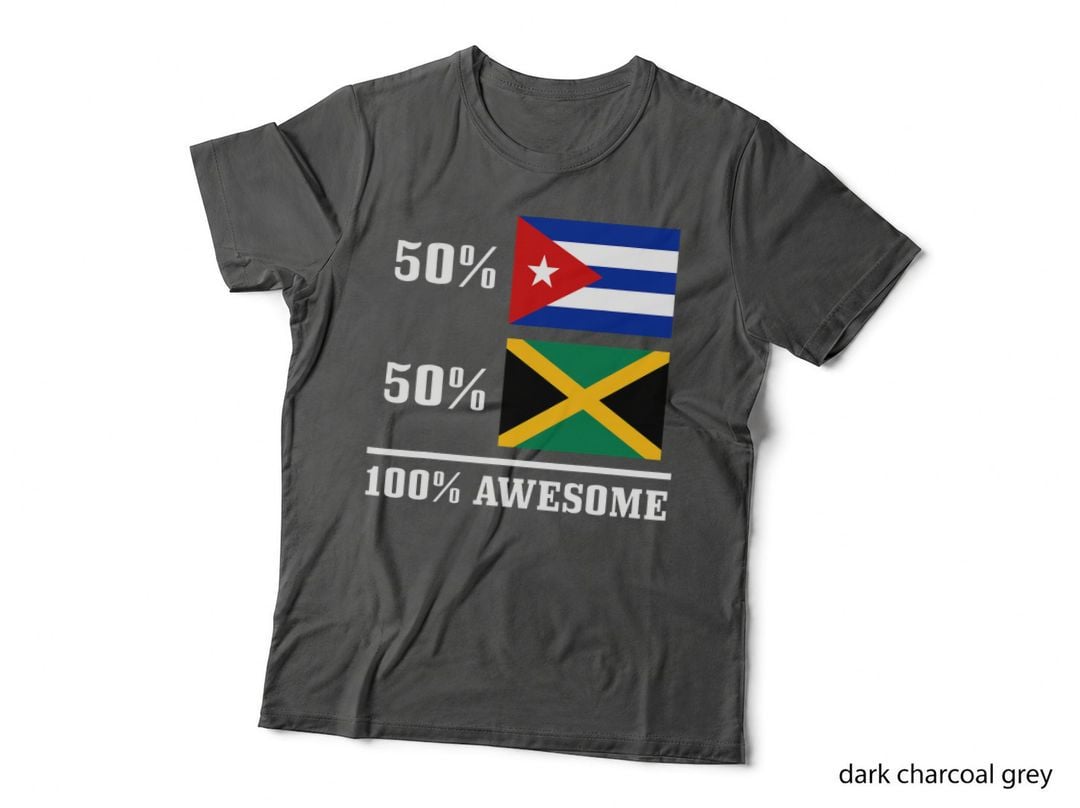 50 Cuba 50 Jamaica Cuban Jamaican Flag Pride Heritage T-Shirt