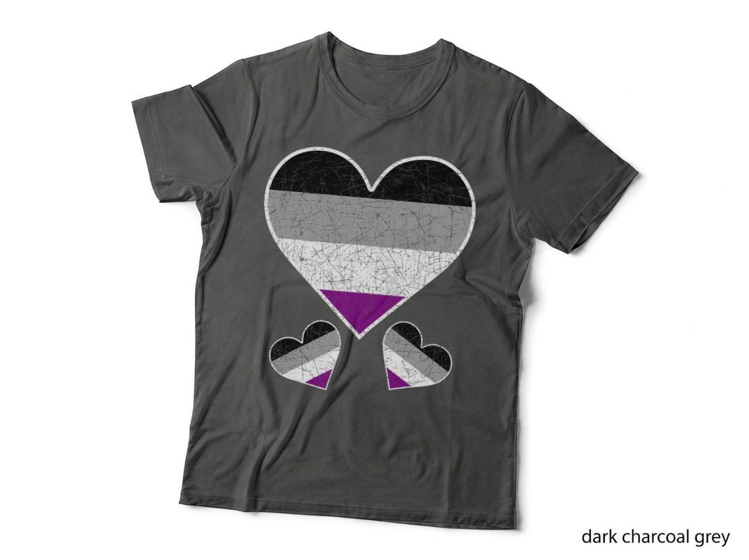 Ace Pride Month Asexual Flag Heart Queer LGBT Asexual T-Shirt