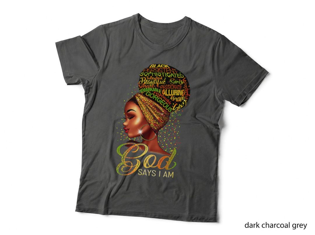 African American Girl God Says I Am Black Pride T-Shirt