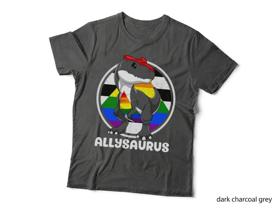 Allysaurus Straight Ally Allosaurus LGBTQ Gay Pride Month T-Shirt