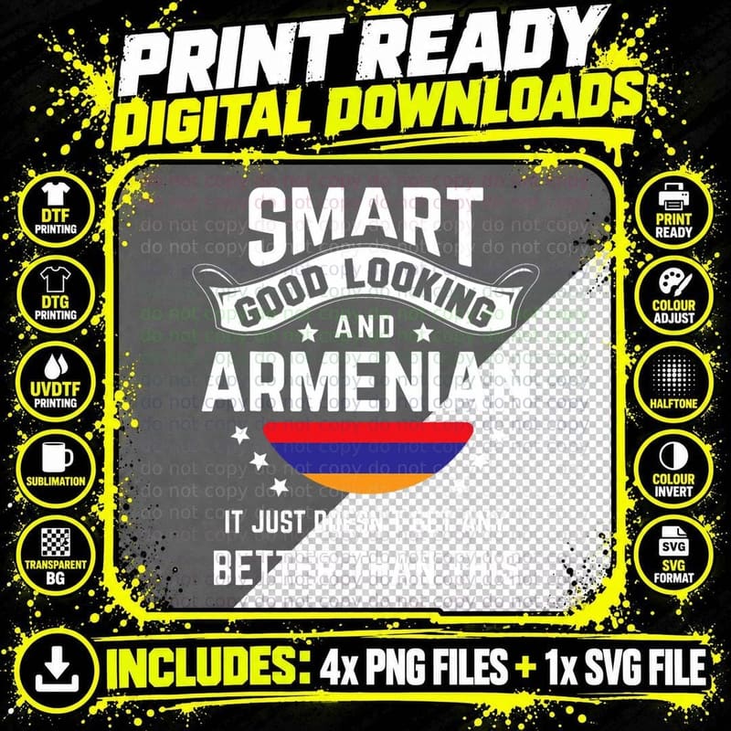 Armenian Flag Native Pride Funny Armenia Armenian Roots Png SVG Digital Bundle