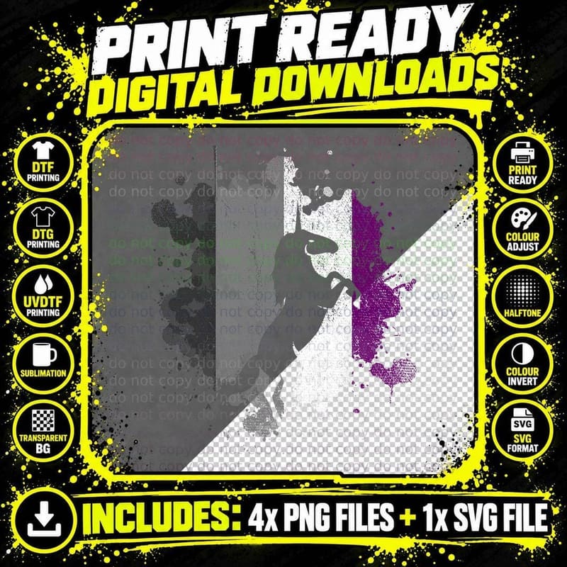 Asexual Flag Unicorn Ace Pride Month Queer LGBT Asexual Png SVG Digital Bundle