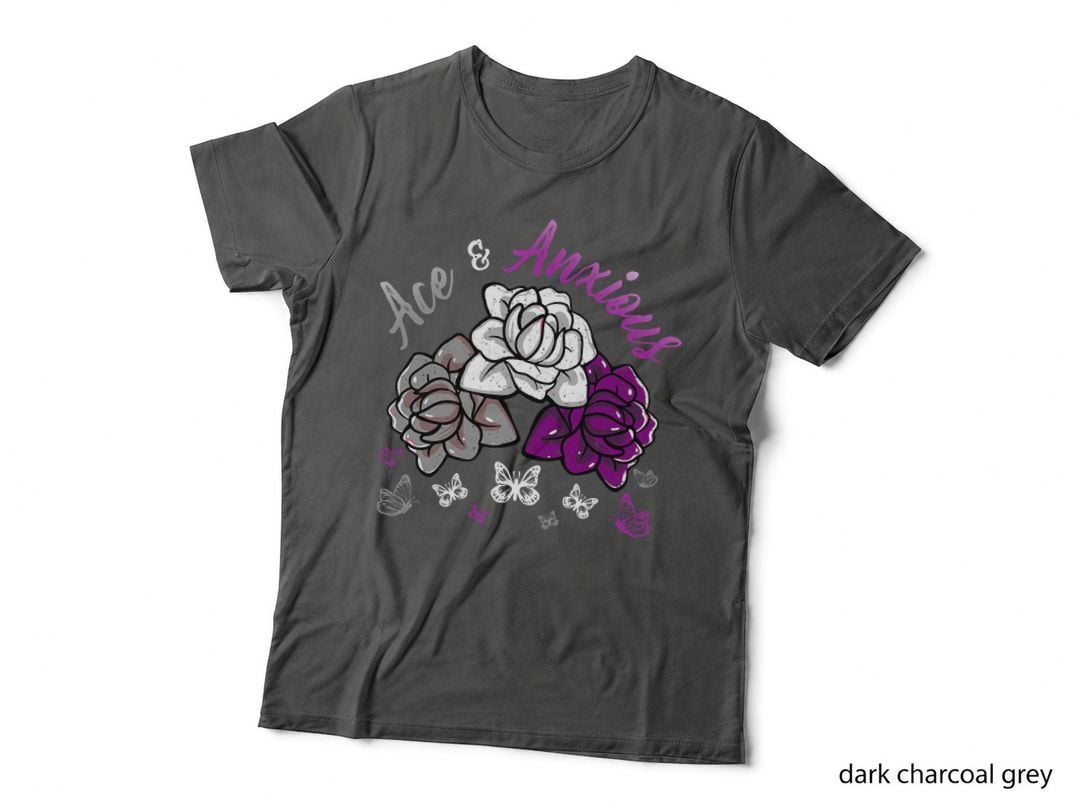 Asexual Pride Ace and Anxious Funny Aroace Asexuality LGBT T-Shirt