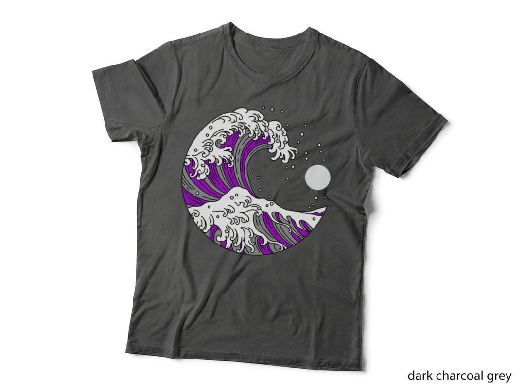 Asexual Pride Japanese Wave, LGBTQ Ace Flag, LGBT Asexuality T-Shirt