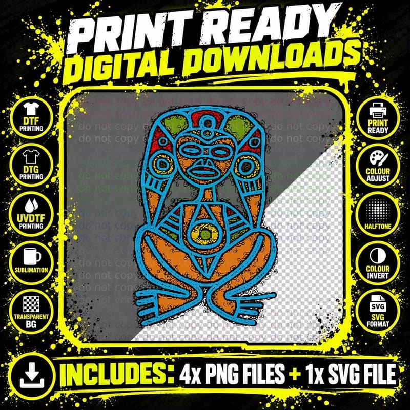 Atabey Goddess Taino Art Symbol Puerto Rico Boricua Png SVG Digital Bundle