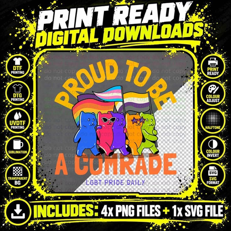 Being an Ally and Allyship LGBT, LGBTQ+, Pride Month Png SVG Digital Bundle