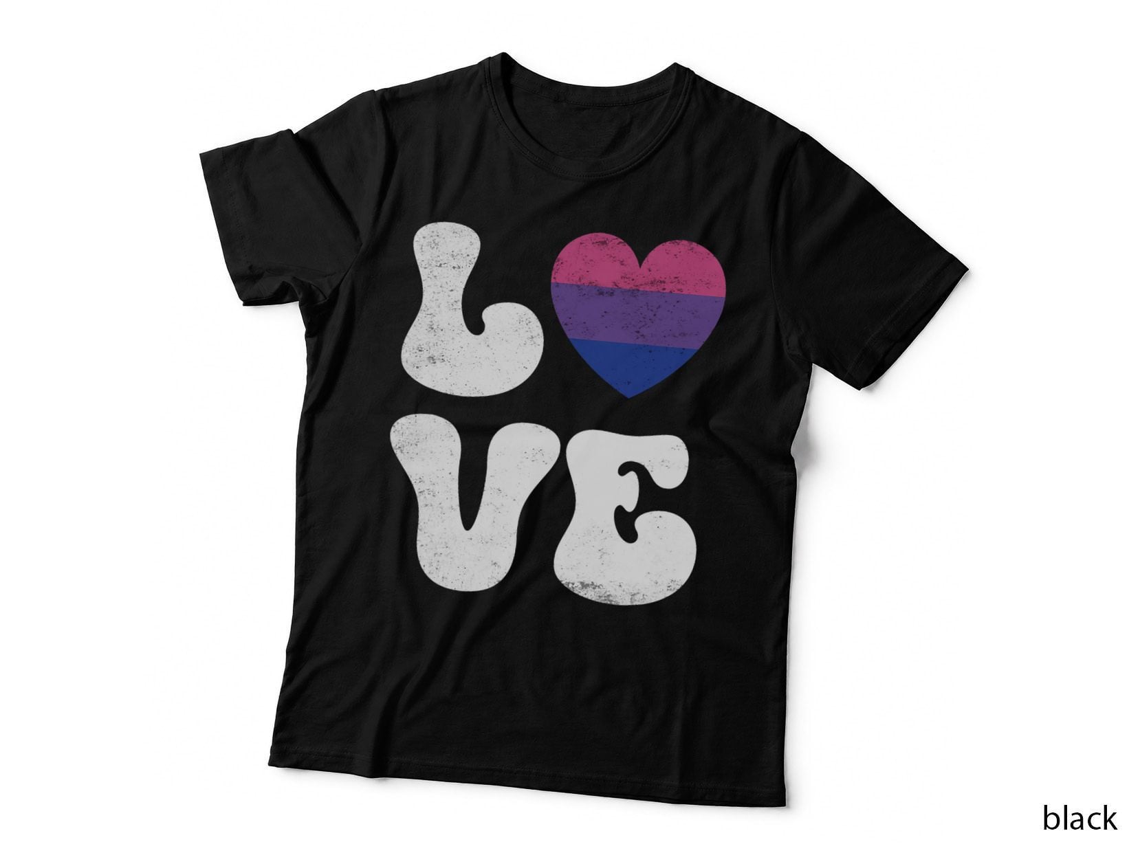Bi Love LGBTQ Bisexual Pride Fashion, Queer Ally Gift T-Shirt