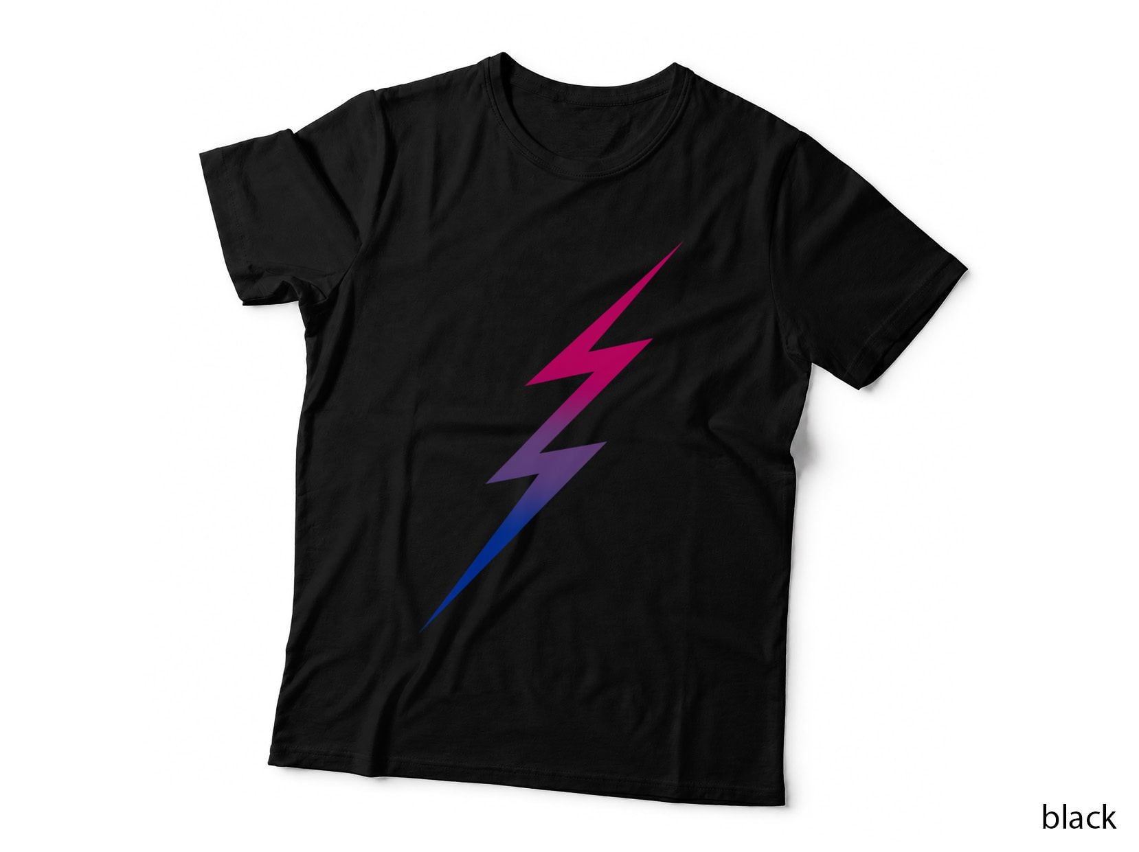 Bi Pride Subtle Bisexual LGBTQ Lightning Bolt LGBT T-Shirt