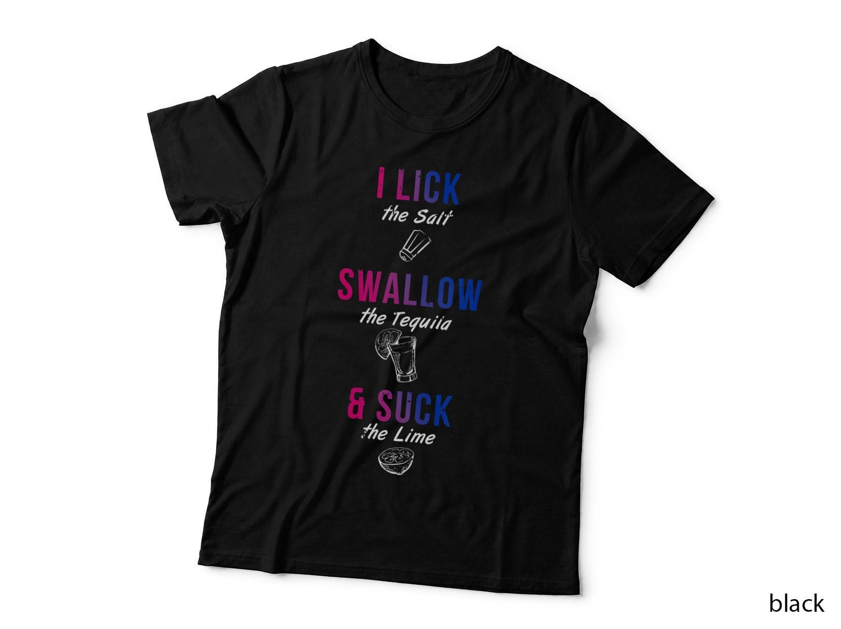 Bisexual Drinking Tequila Pride Flag LGBTQ Funny LGBT Gift, Humor T-Shirt