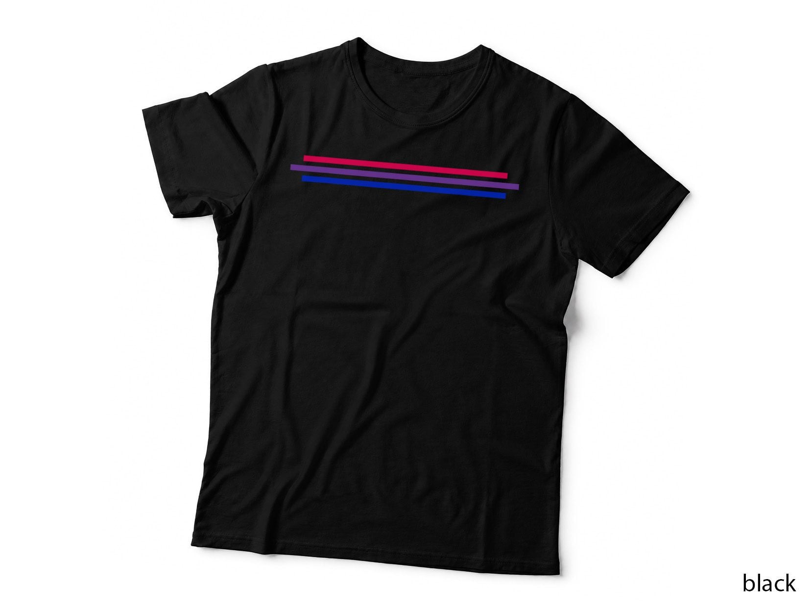 Bisexuality Pride Bisexual Rainbow Flag Stripes Bi LGBT Ally T-Shirt