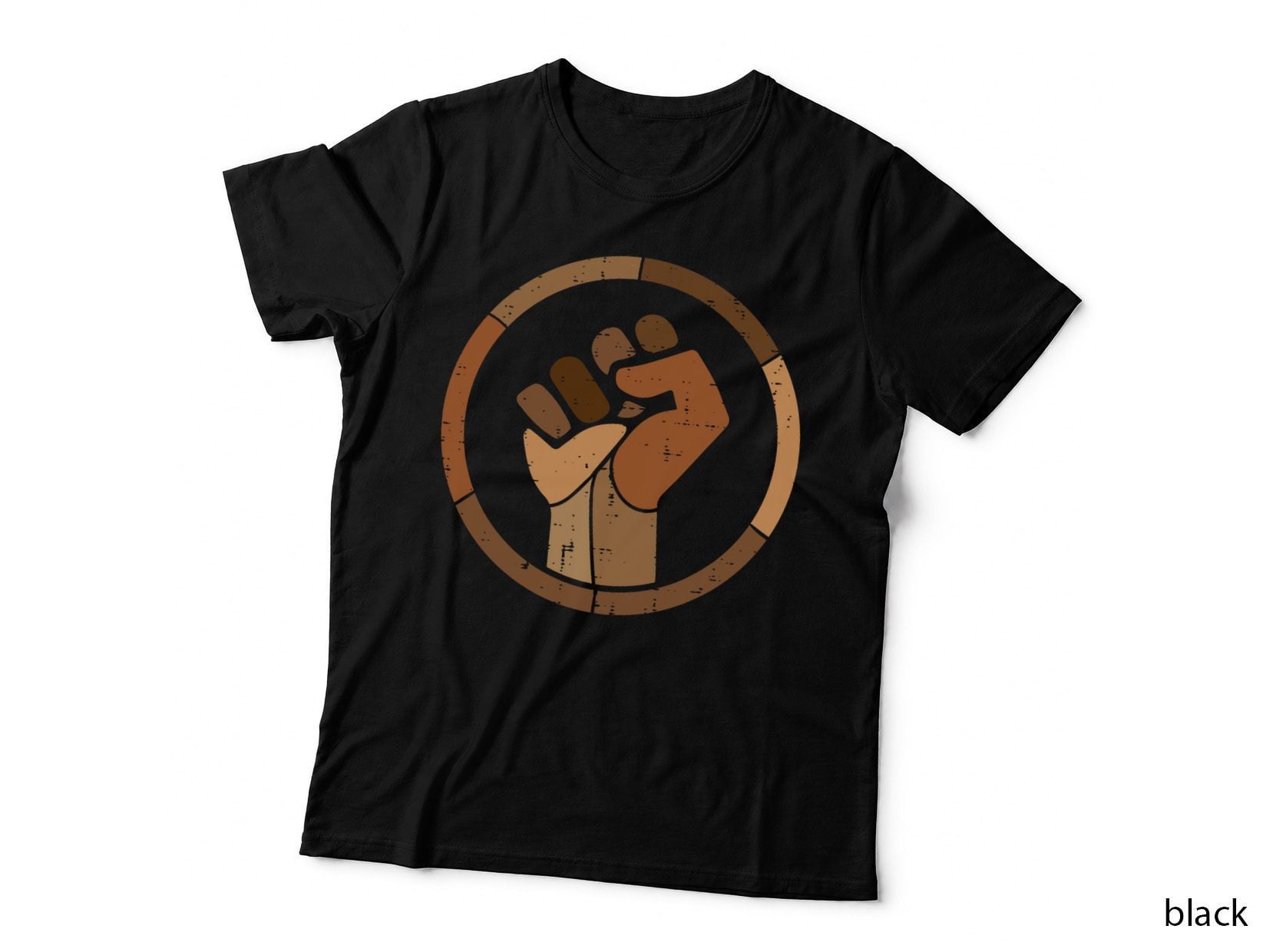 Black History Melanin Fist African Pride Men Women Kids T-Shirt