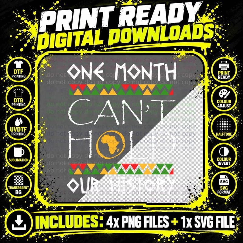 Black History Month Dashiki African Pride Heritage Png SVG Digital Bundle