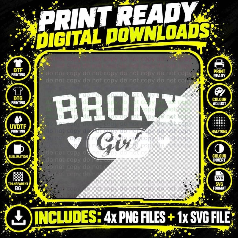 Bronx Girl New York Born Raised Home State Pride Gift Png SVG Digital Bundle