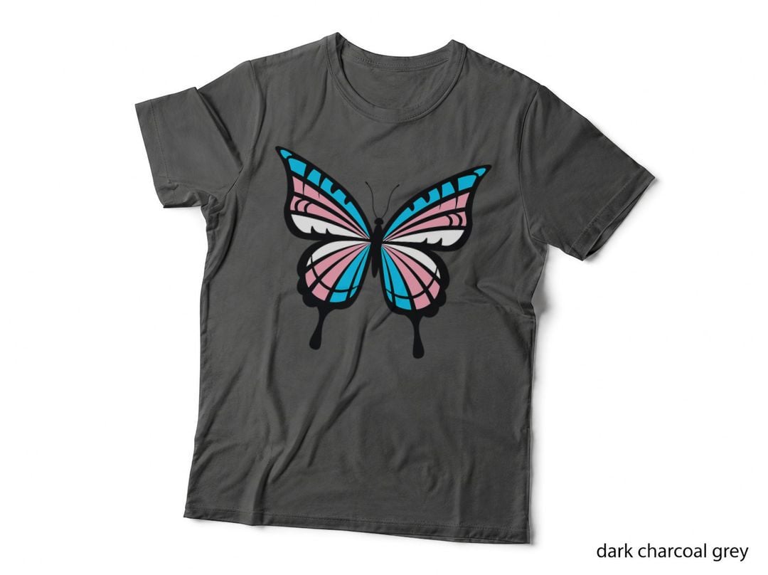 Butterfly LGBT Transgender Pride Colors, LGBTQ+, Rainbow Colors, Pride T-Shirt
