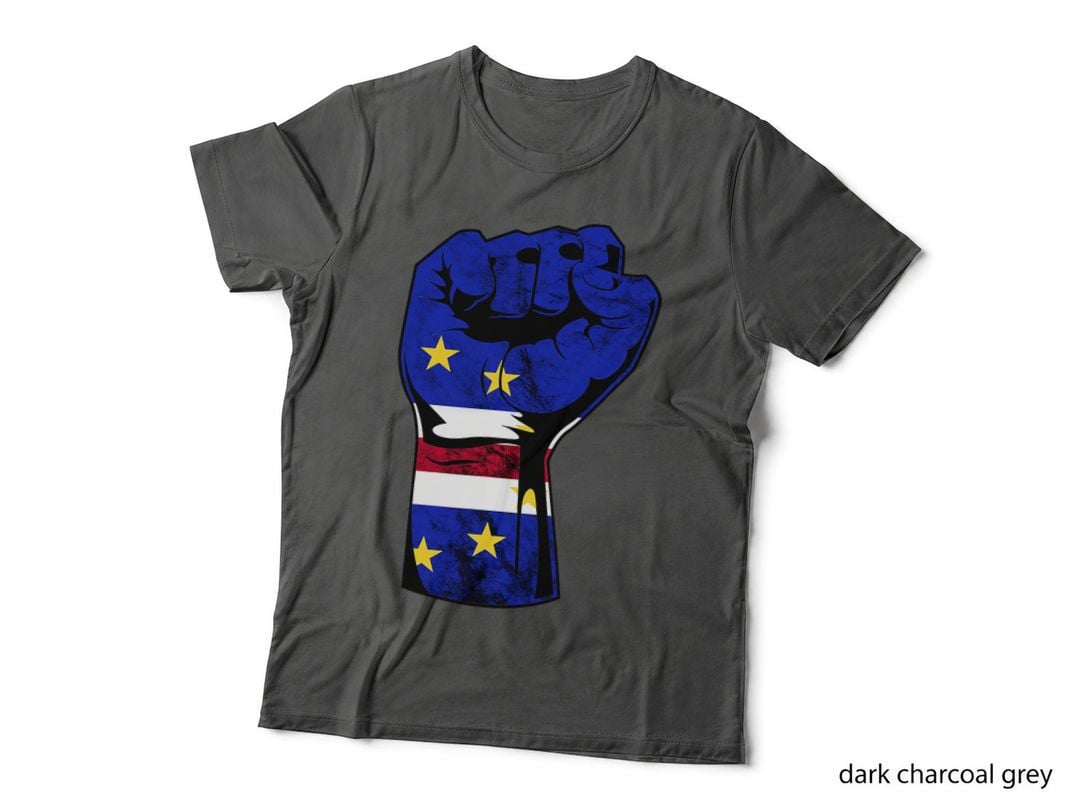 Cape Verde Cape Verdean Flag Power Handfist Cabo Pride T-Shirt