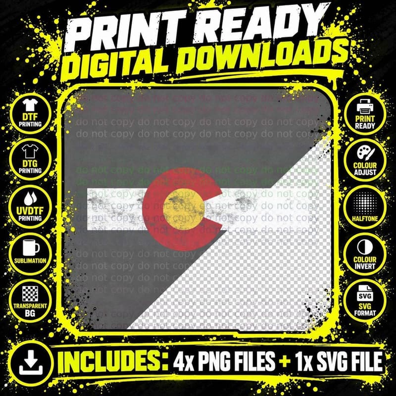 Colorado State Flag Patriotic Colorado Day Png SVG Digital Bundle