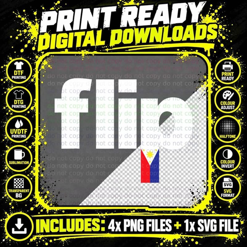 Cool Filipino Flag Pride T-Shirt - Pinoy Flip Logo Png SVG Digital Bundle