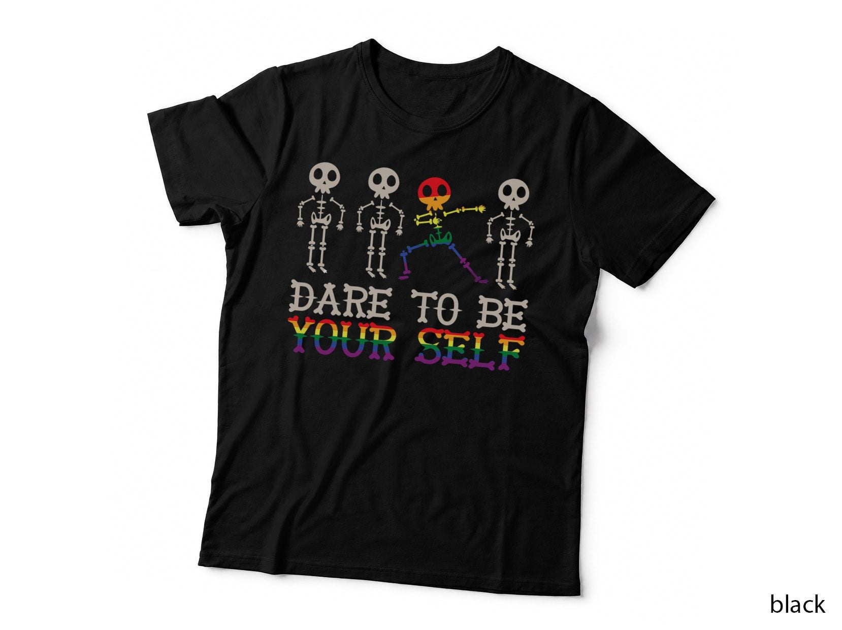 Dare to Be Yourself Lovely LGBT Pride, LGBTQ+, Gay Pride, Ally Gift T-Shirt