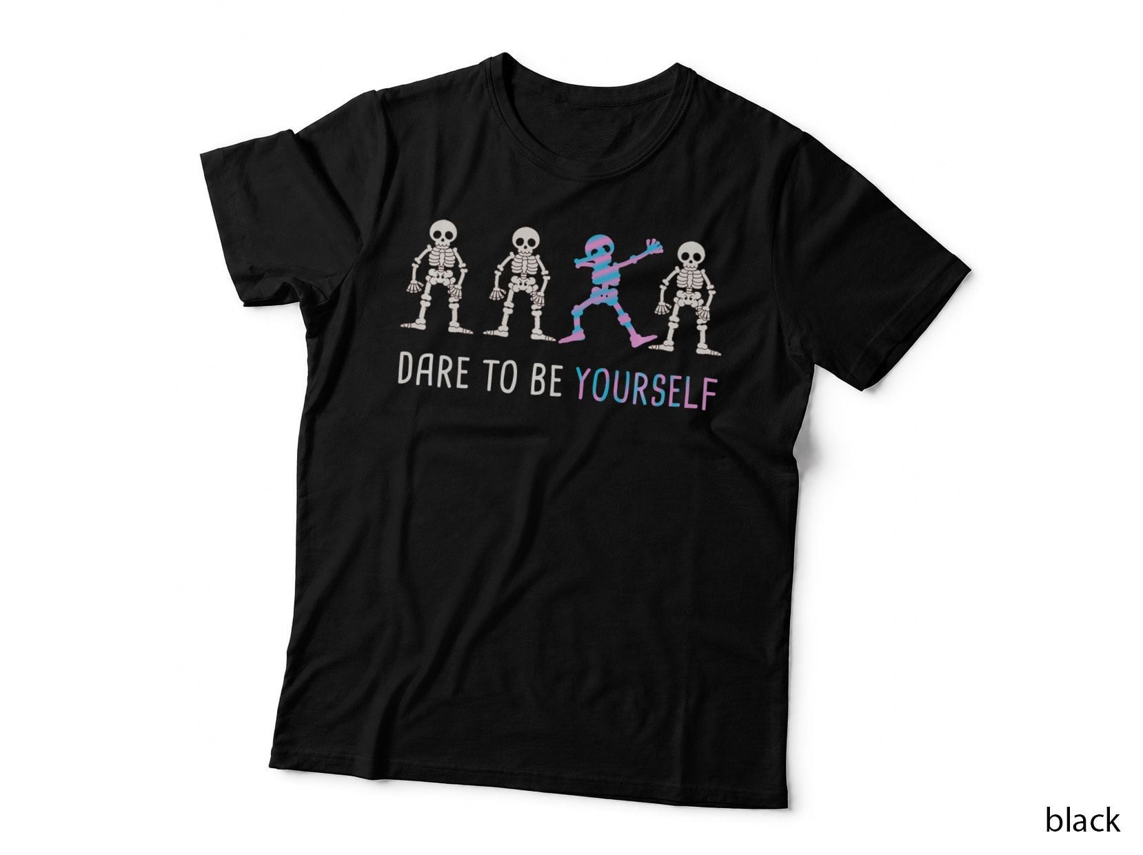Dare to Be Yourself Transgender Pride LGBT Trans Flag T-Shirt