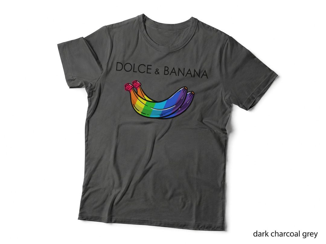 Dolce and Banana Funny Banana Rainbow Funny Pride LGBT T-Shirt