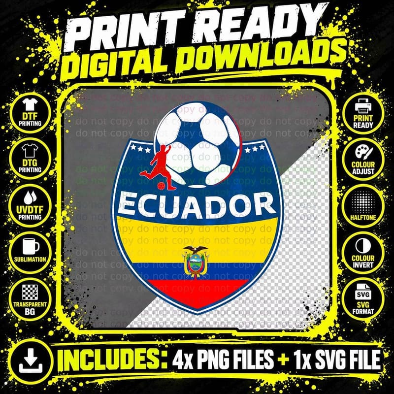 Ecuador Flag Ecuadorian Pride Lovers, National Pride Png SVG Digital Bundle
