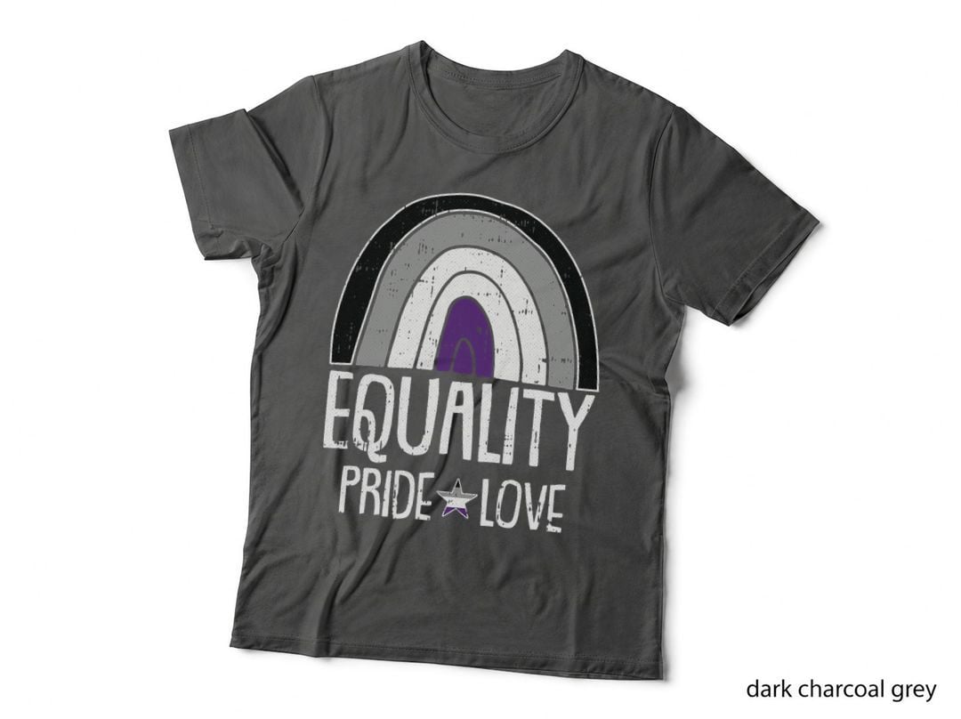 Equality Pride Love Asexual Rainbow Flag Proud LGBT-Q Ally T-Shirt