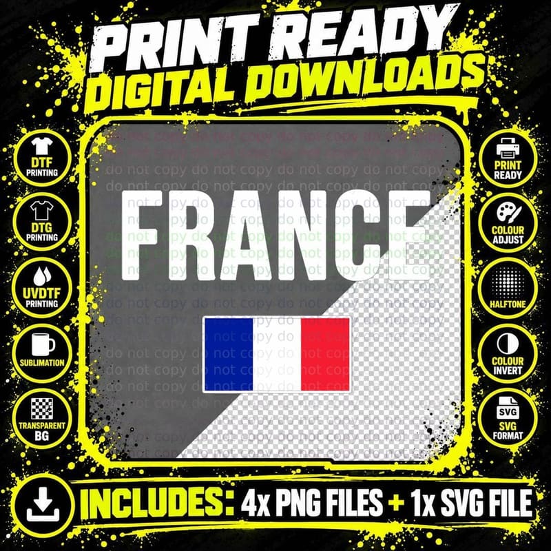 France French Flag, Parisian Style, French Pride Png SVG Digital Bundle