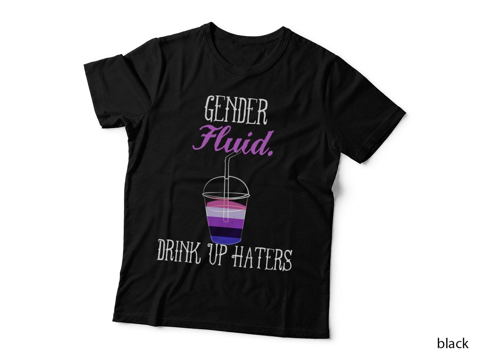 Funny Genderfluid Nonbinary Gender Fluid Queer Pride LGBTQ T-Shirt