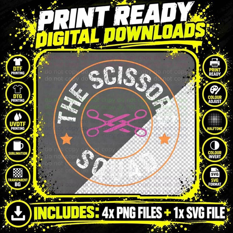 Funny LGBT Pride Month Lesbian Scissoring the Scissors Png SVG Digital Bundle