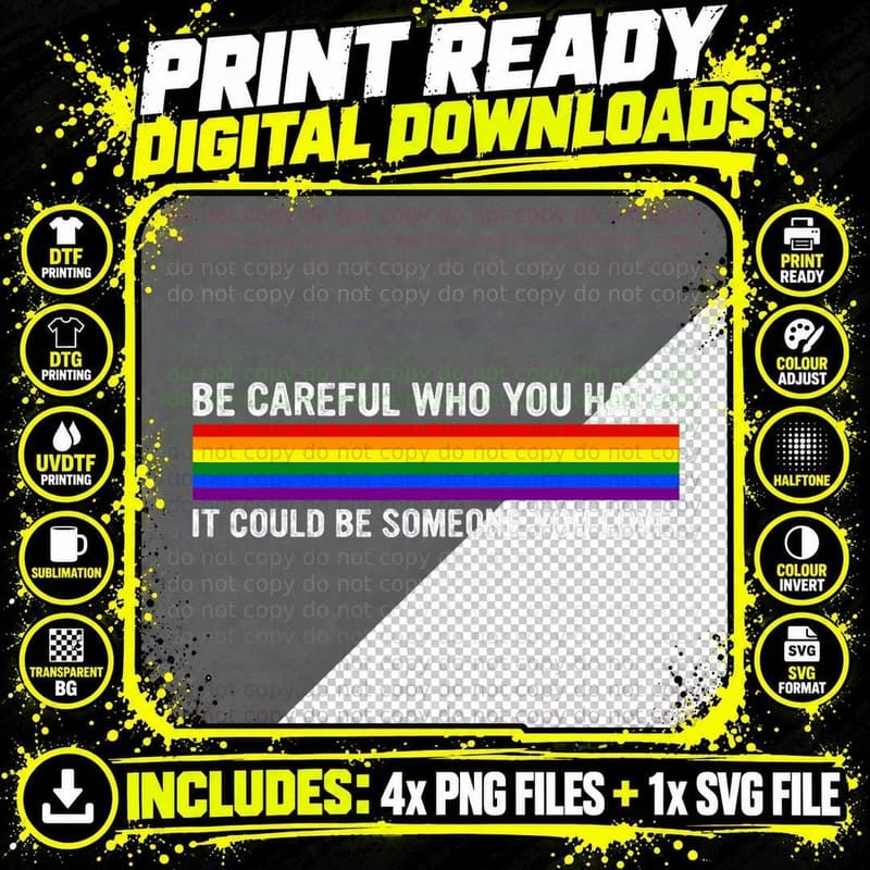 Funny Lesbian LGBT Gay Pride Women Pride Rainbow, LGBTQ+ Png SVG Digital Bundle