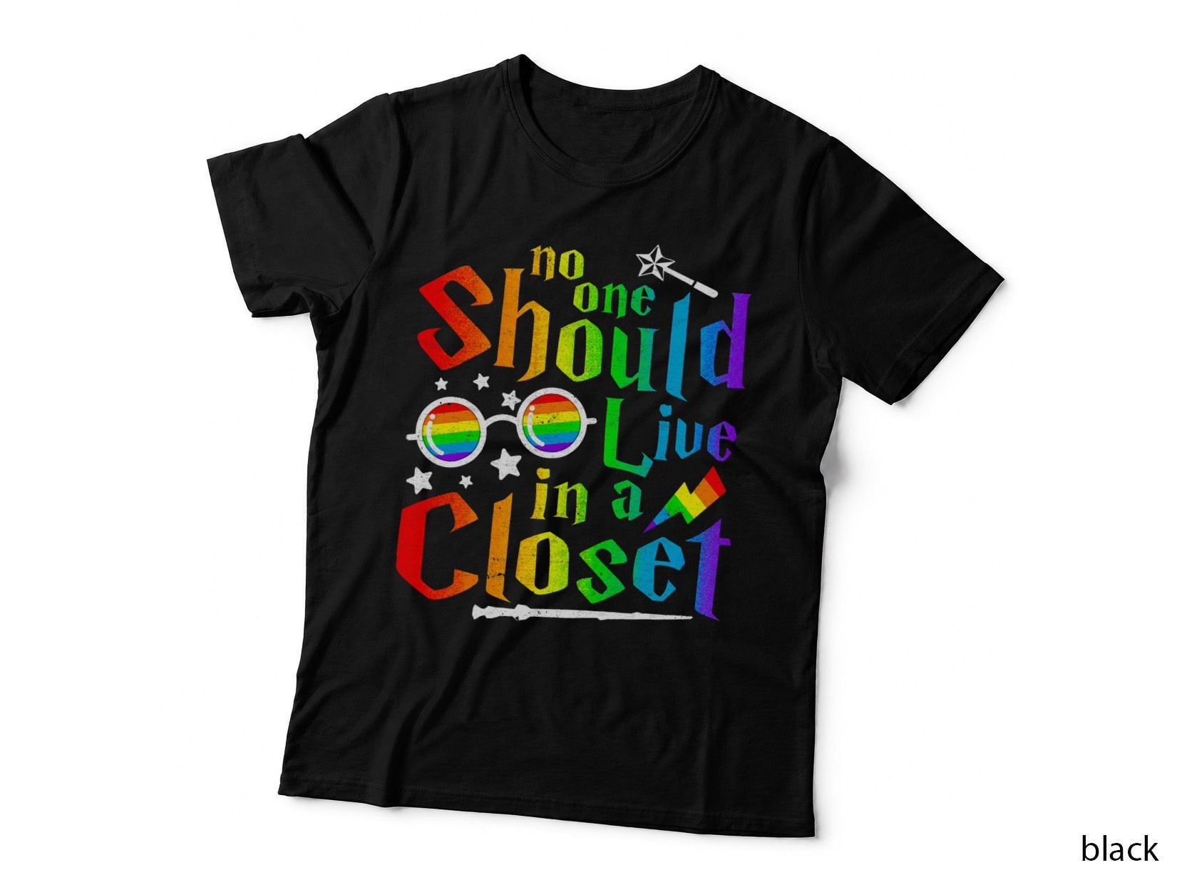 Funny Pride No One Should Live in a Closet Support LGBT T-Shirt