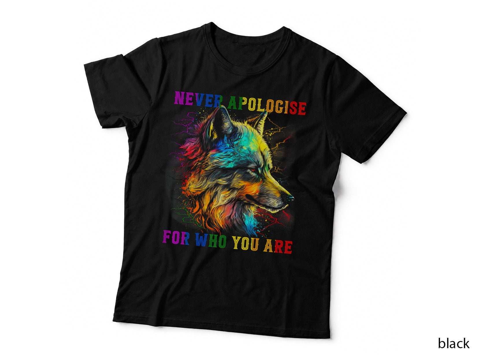 Gay Wolfs Rainbow Wolfs Skin Gay Pride LGBT Premium, LGBTQ+, Pride Month T-Shirt