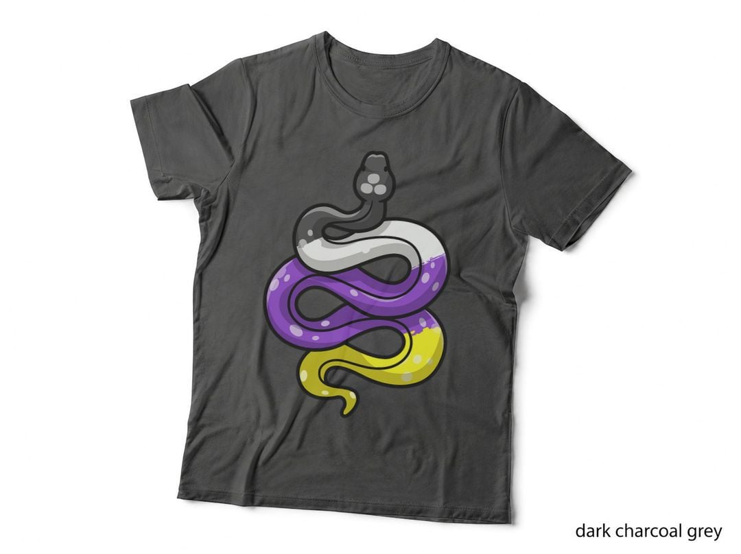 Gender Non-Binary Pride Stuff LGBT Snake Reptile Lover T-Shirt