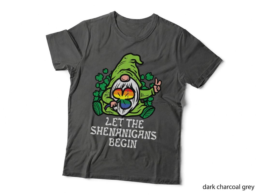 Gnome LGBT Gay Pride Shamrock Shenanigans St Patricks Day T-Shirt