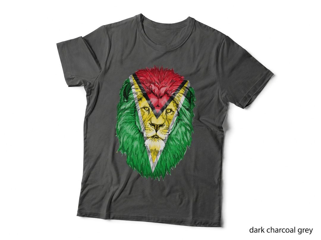 Guyana Lion Pride Shirt Guyanese Flag Roots Men Women Kids T-Shirt