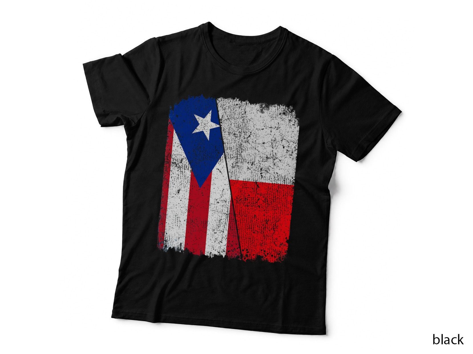 Half Puerto Rican Half Polish Flag Heritage Pride Roots T-Shirt