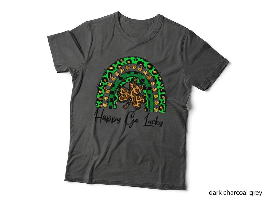 Happy Go Lucky Rainbow St Patricks Day, Festival, Colorful T-Shirt
