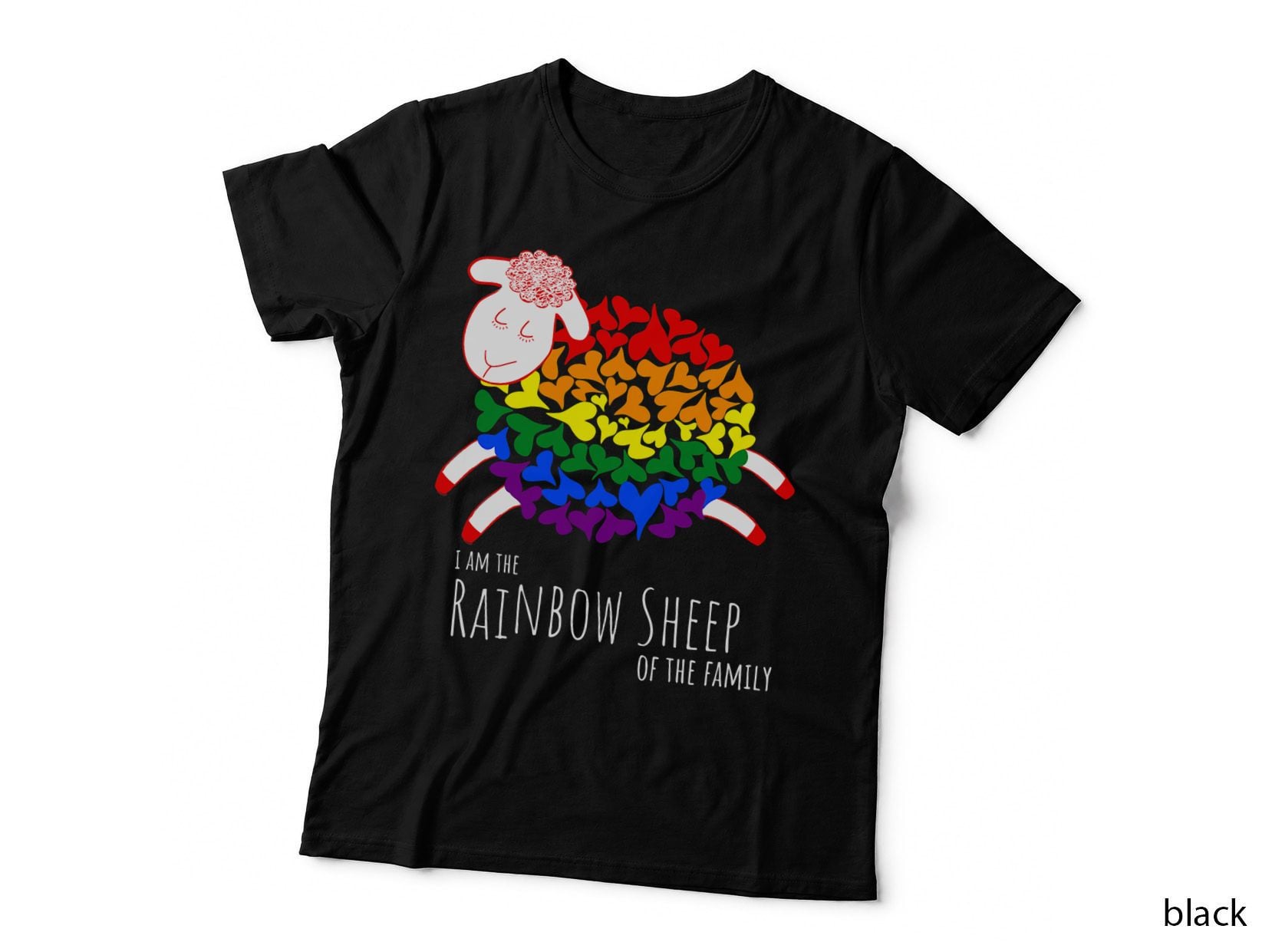 I Am the Rainbow Sheep Cute LGBTQ Sheep & LGBT Pride Month T-Shirt