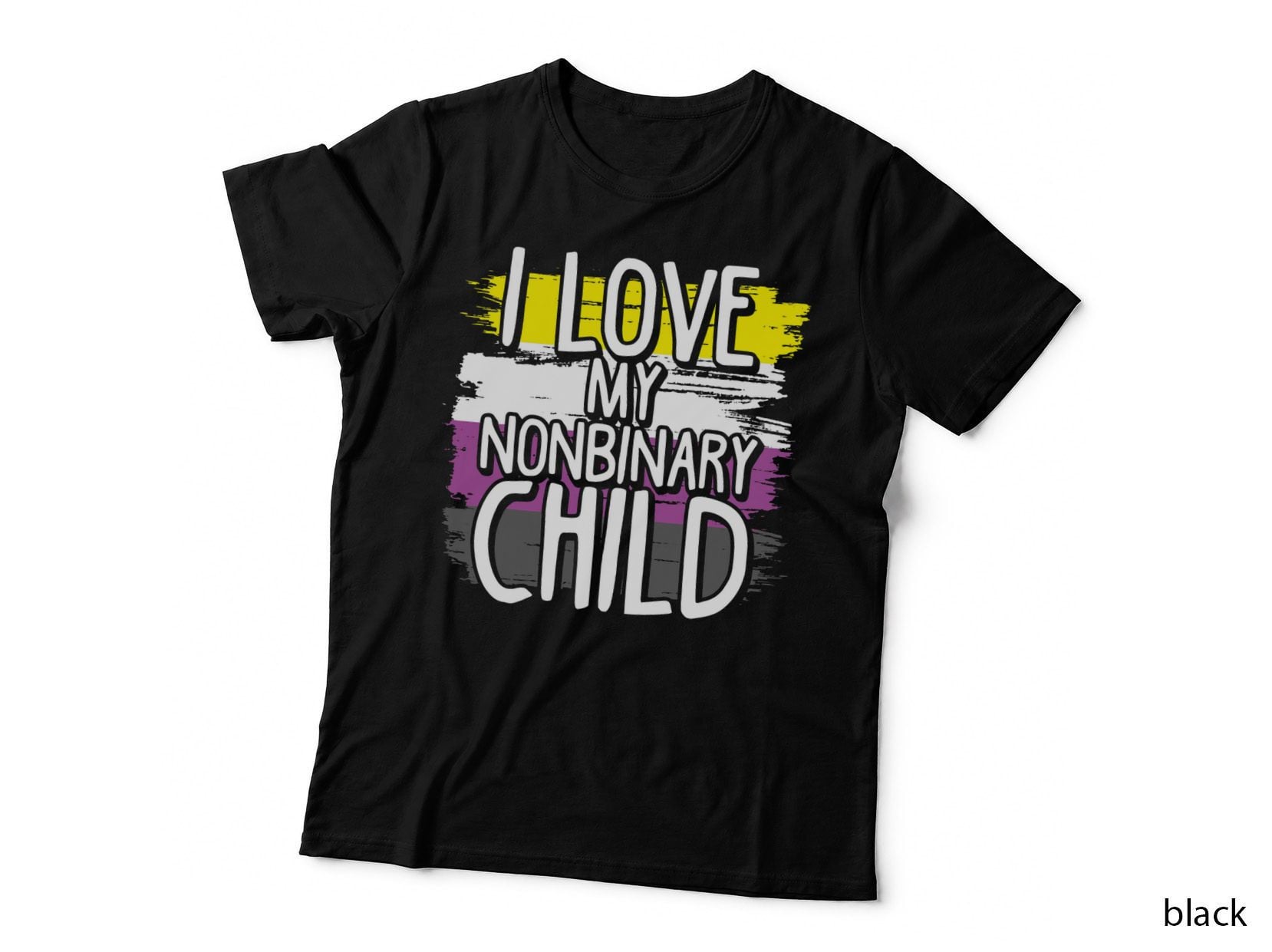I Love My Nonbinary Child LGBT Non Binary Parent Genderqueer T-Shirt