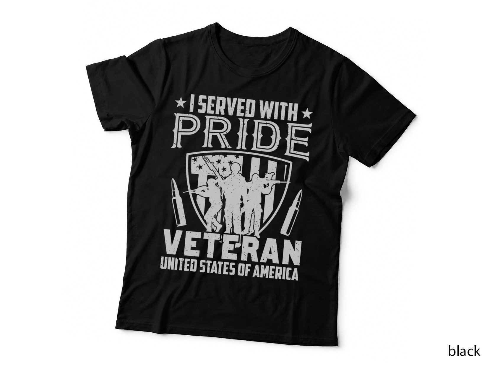 I Served with Pride Veteran United States of America Patriotic T-Shirt