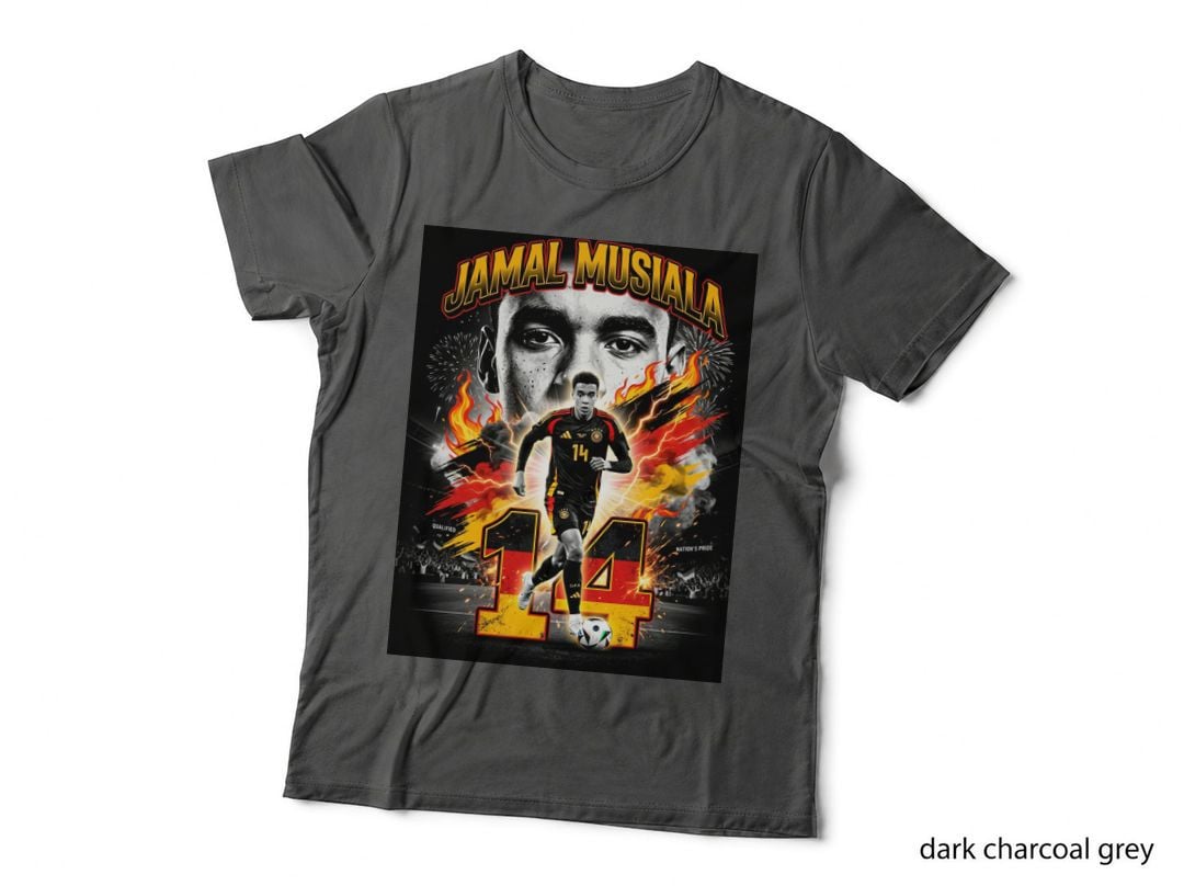 Jamal Musiala Qualified Nations PRIDE 14 Germany Fireworks Flames T-Shirt
