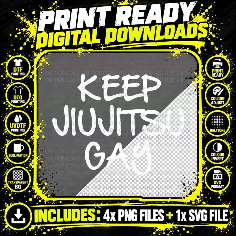 Keep Jiu Jitsu Gay Lgbt Pride T-Shirt Png SVG Digital Bundle
