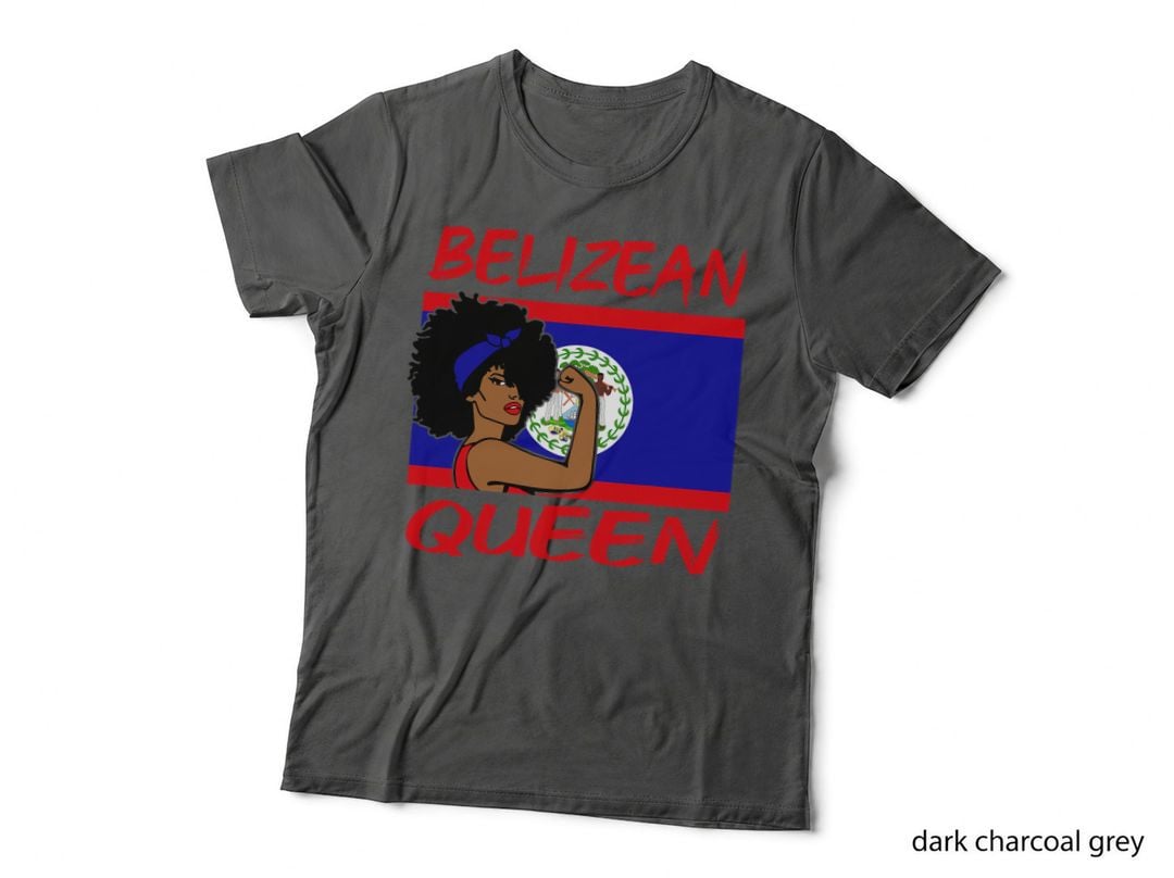Kriol Creole Pride Belizeans Belize Flag Belizean Queen T-Shirt