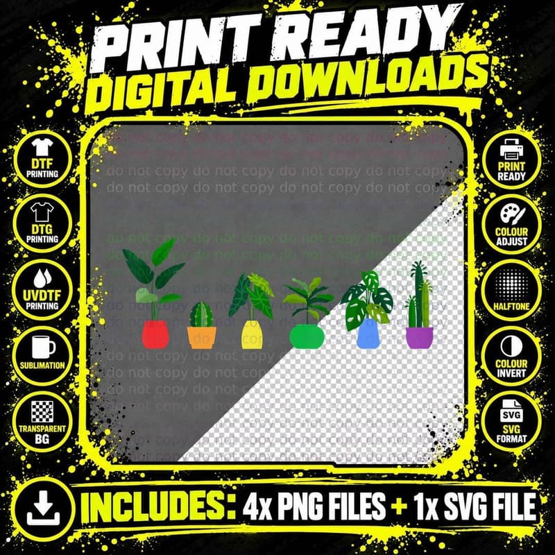 LGBT Colors Gardening Gay Trans Pride Plant Design Png SVG Digital Bundle