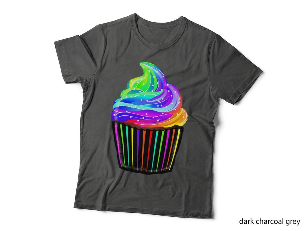 LGBT Cupcake Rainbow Color Icing Pride LGBTQ Team T-Shirt