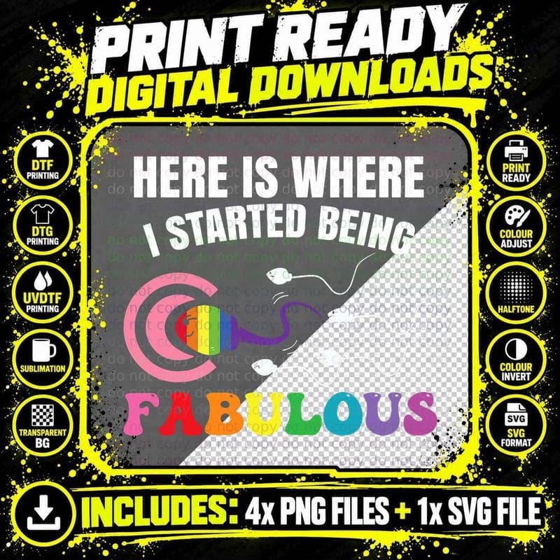 LGBTQ Pride Month Gay Lesbian Pride Rainbow LGBT T-Shirt Png SVG Digital Bundle