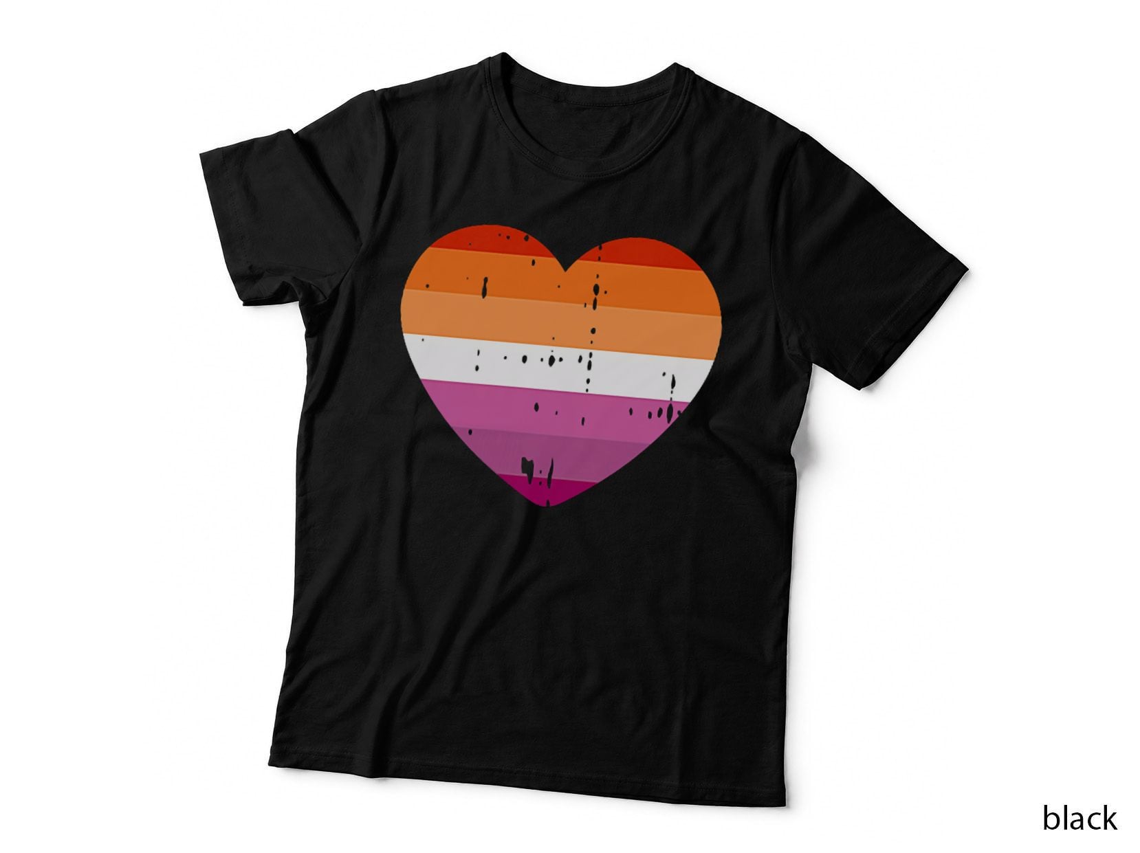 Lesbian Heart Pocket LGBT-Q Gay Pride Love Women T-Shirt