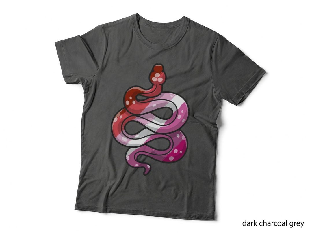 Lesbian Pride Stuff Snake Flag Colors LGBT Reptile Lover T-Shirt