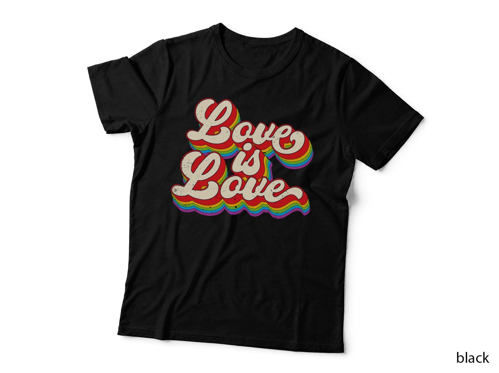 Love Is Love Rainbow Sunflower LGBT Gay Lesbian Pride T-Shirt